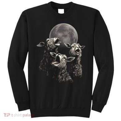 Three Sheeps Howling To The Moon Sweatshirt
