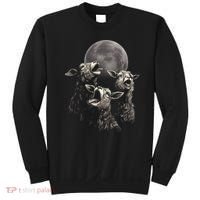 Three Sheeps Howling To The Moon Sweatshirt thumb 0