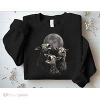 Three Sheeps Howling To The Moon Sweatshirt thumb 2