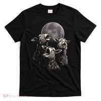 Three Sheeps Howling To The Moon T-Shirt thumb 0