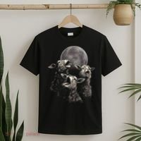 Three Sheeps Howling To The Moon T-Shirt thumb 2