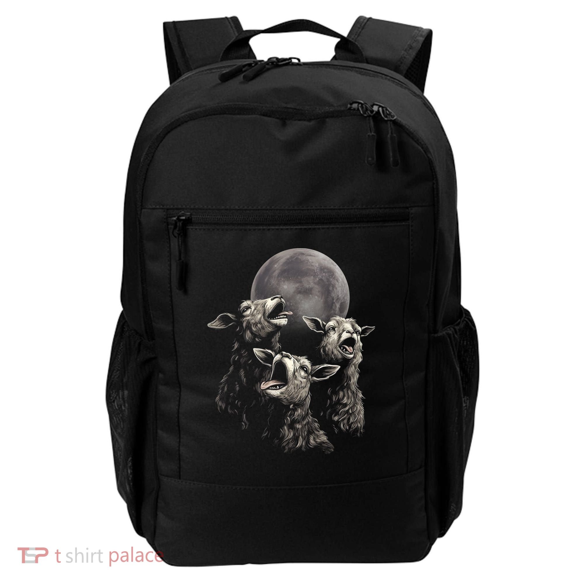 Three Sheeps Howling To The Moon Backpack