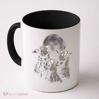 Three Sheeps Howling To The Moon Coffee Mug thumb 0