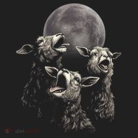 Three Sheeps Howling To The Moon Beanie thumb 2