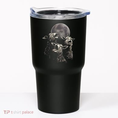 Three Sheeps Howling To The Moon Tumbler