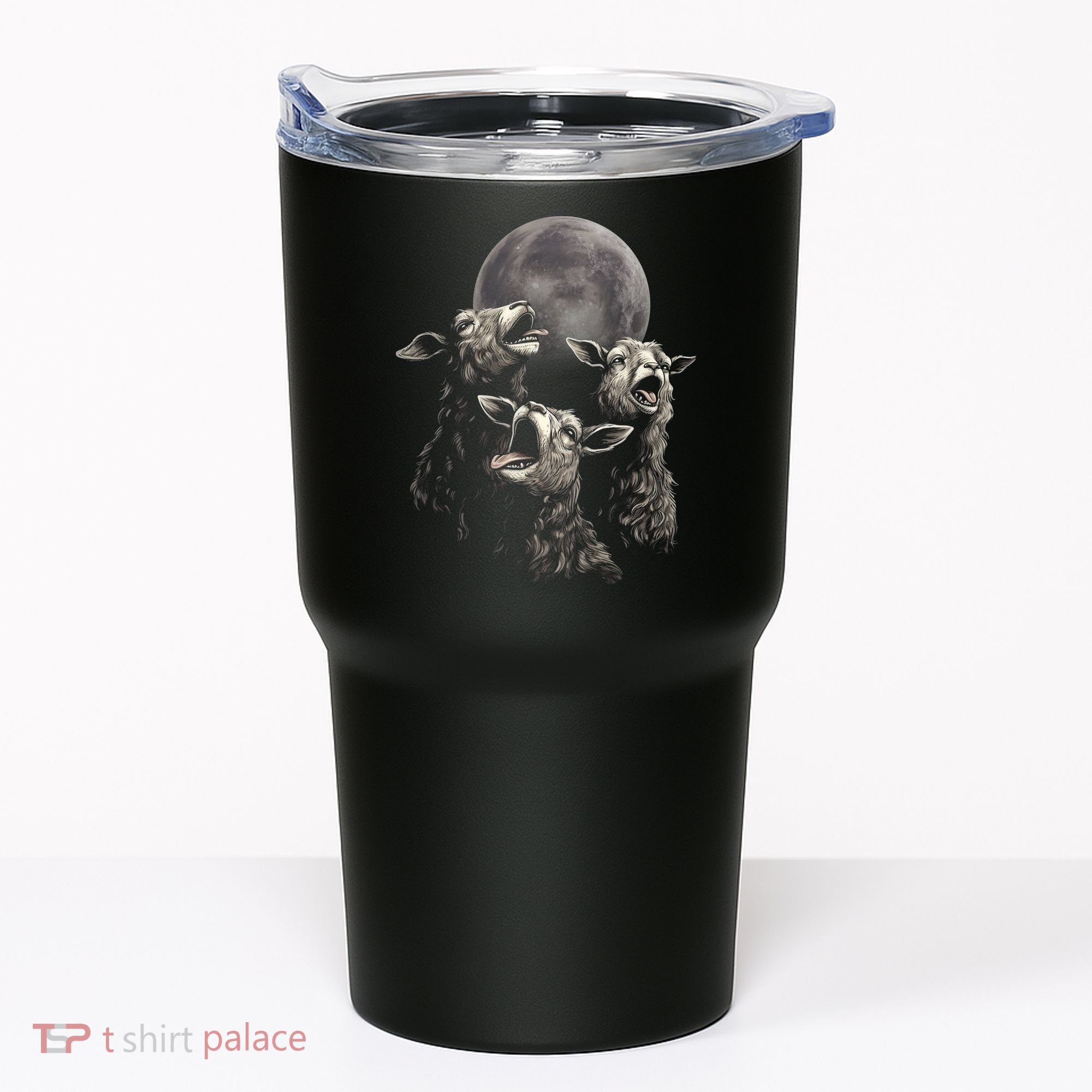 Three Sheeps Howling To The Moon Tumbler