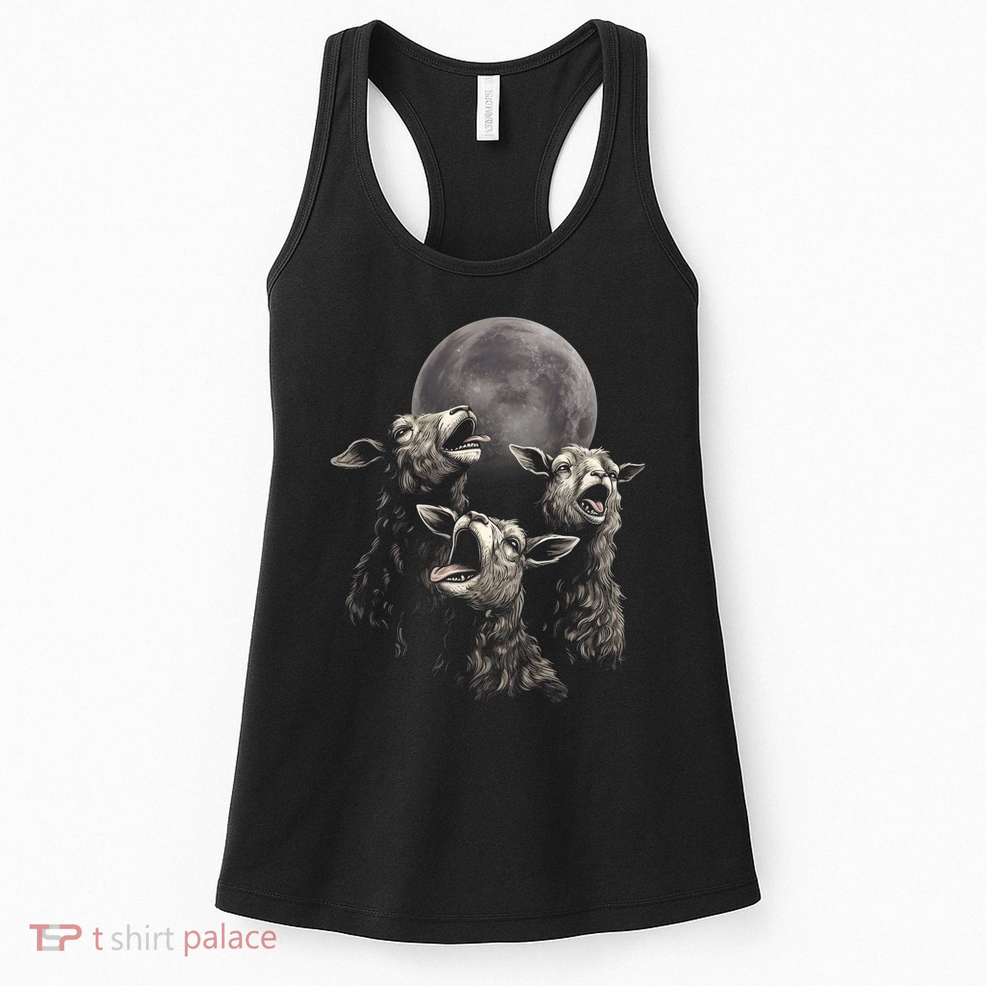 Three Sheeps Howling To The Moon Women's Tank Top