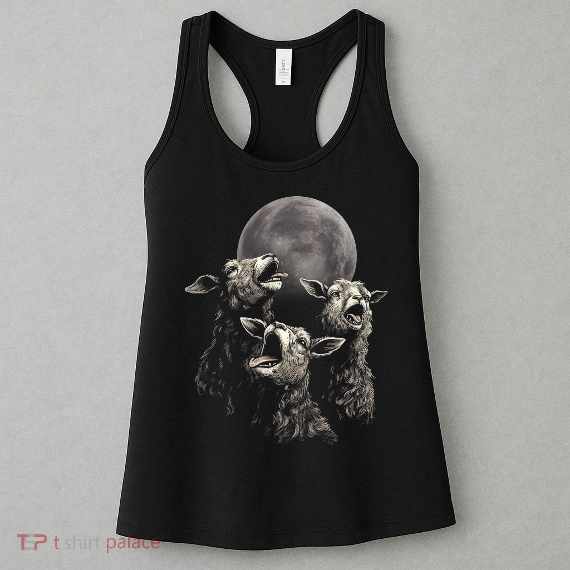 Three Sheeps Howling To The Moon Women's Tank Top