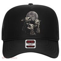 Three Sheeps Howling To The Moon Hat thumb 0