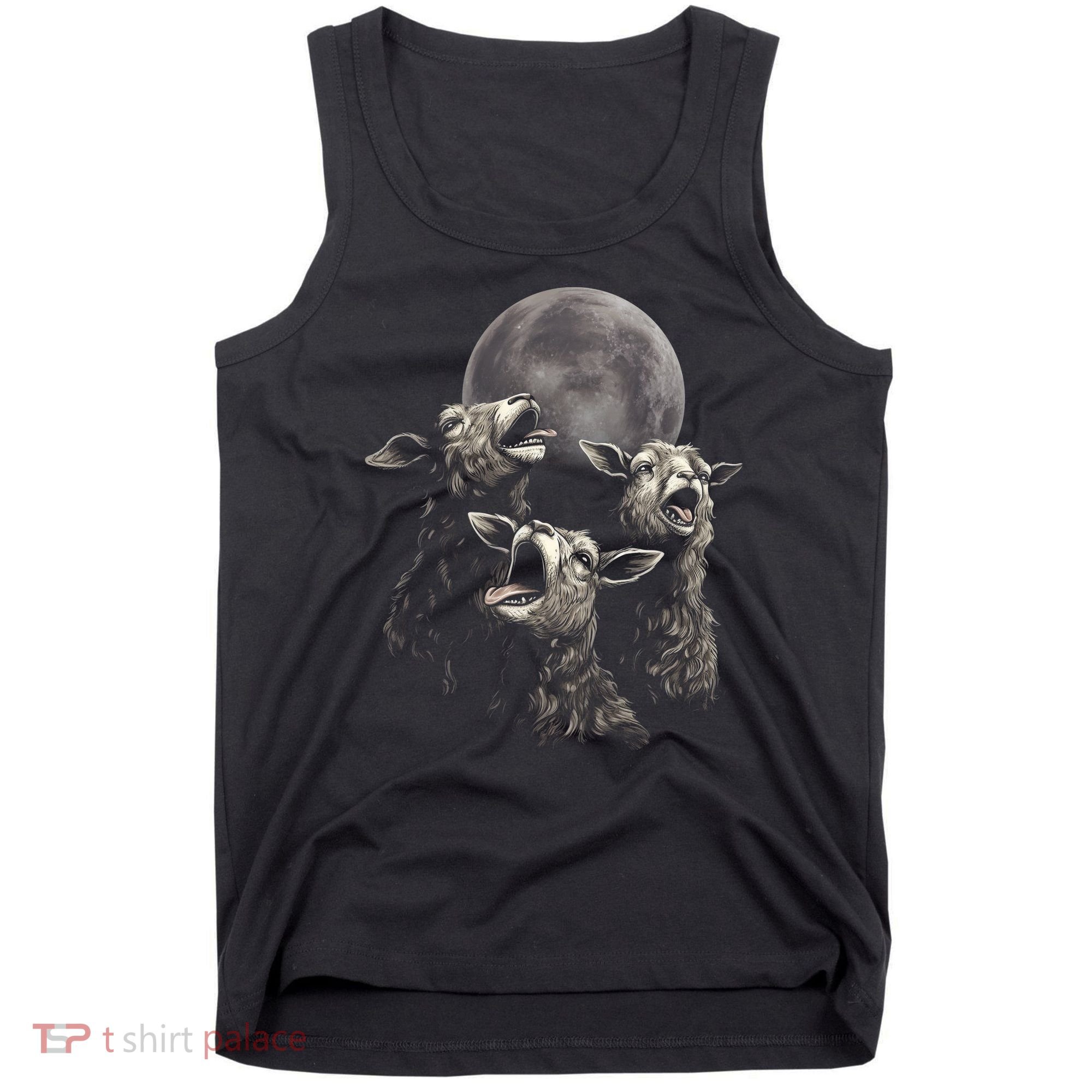 Three Sheeps Howling To The Moon Tank Top