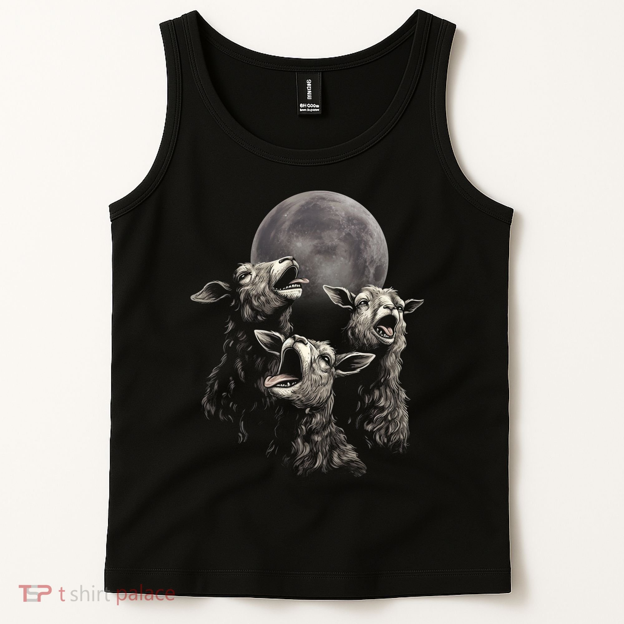 Three Sheeps Howling To The Moon Tank Top