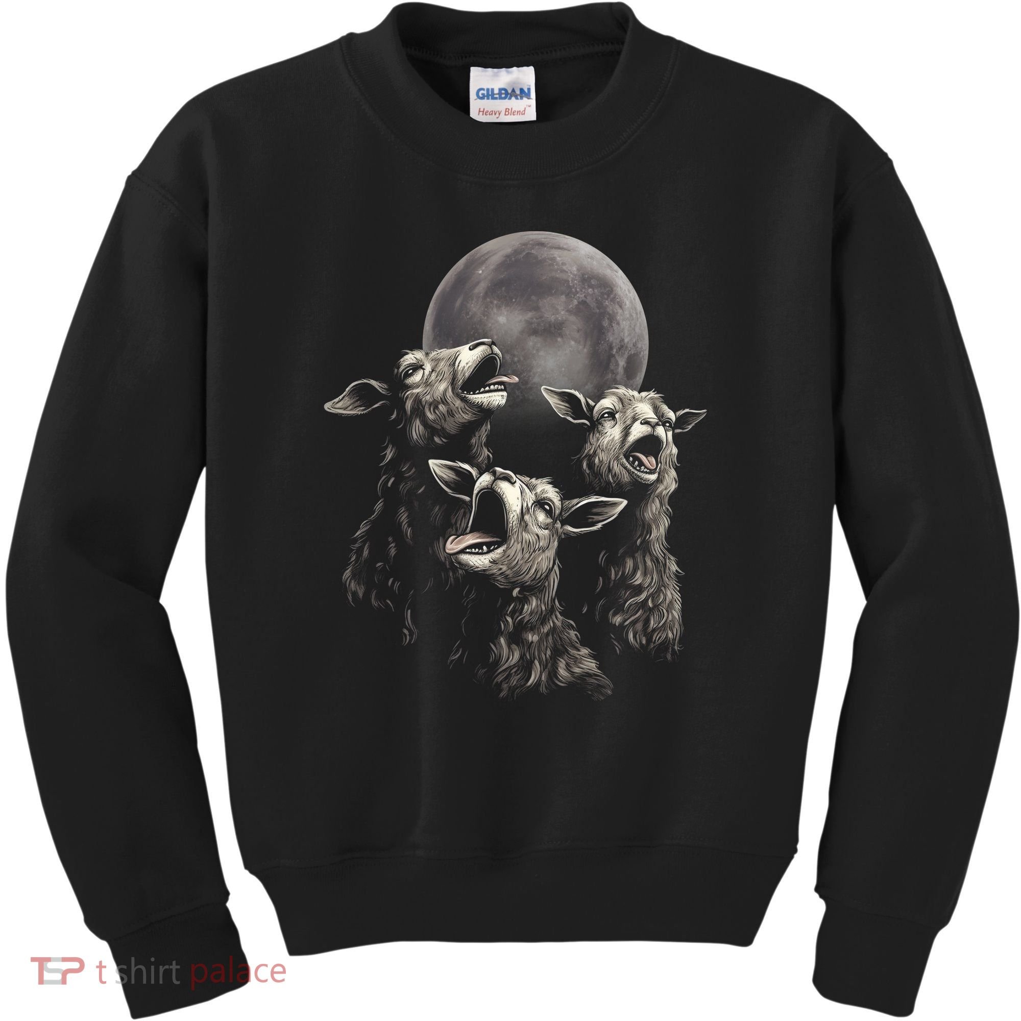 Three Sheeps Howling To The Moon Kids Sweatshirt