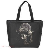 Three Sheeps Howling To The Moon Tote Bag thumb 0