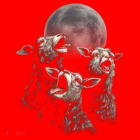 Three Sheeps Howling To The Moon Santa Hat thumb 1