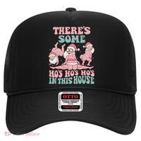 Theres Some Hos In This House Funny Santa Twerk Christmas Hat thumb 0