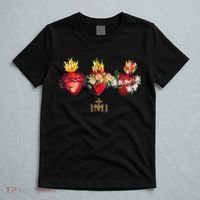 Three Sacred Hearts Of Jesus Mary Joseph Jmj Catholic T-Shirt thumb 5