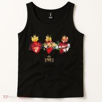 Three Sacred Hearts Of Jesus Mary Joseph Jmj Catholic Tank Top thumb 2