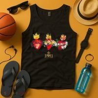 Three Sacred Hearts Of Jesus Mary Joseph Jmj Catholic Tank Top thumb 4