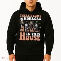 ThereS Some Horrors In This House Funny Horror Characters Hoodie thumb 2
