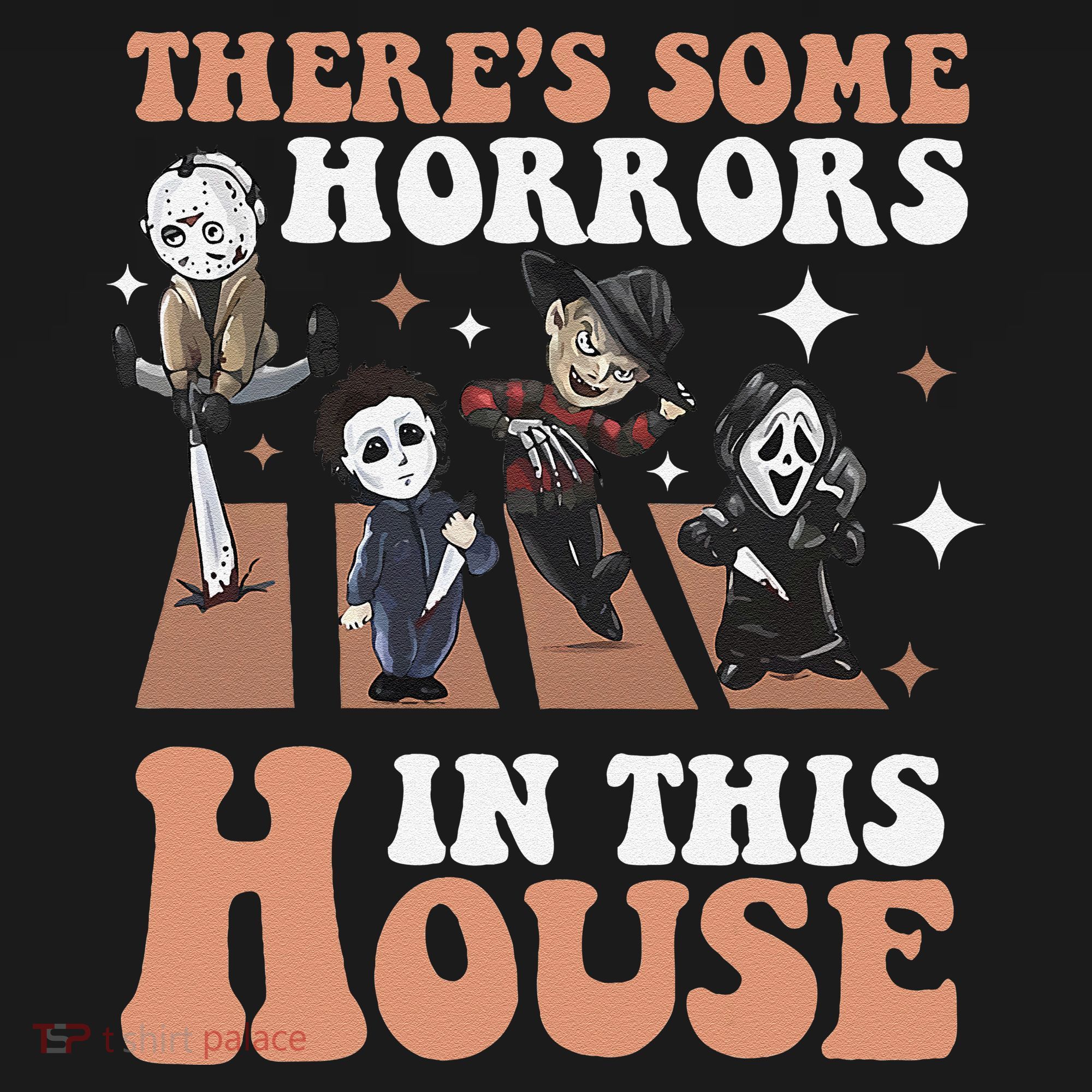 ThereS Some Horrors In This House Funny Horror Characters Mousepad