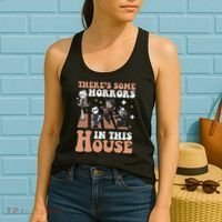 ThereS Some Horrors In This House Funny Horror Characters Women's Tank Top thumb 2