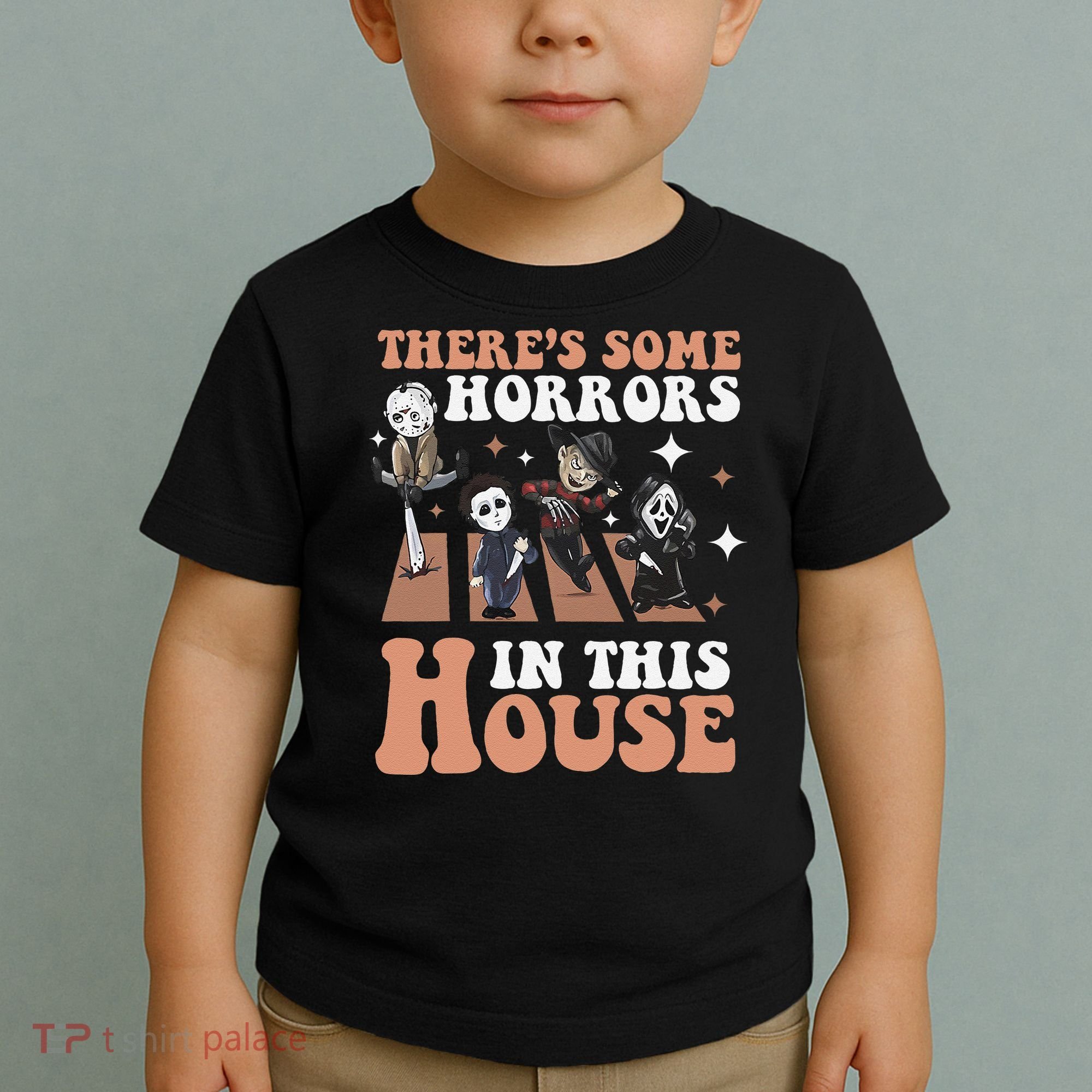 ThereS Some Horrors In This House Funny Horror Characters Toddler T-Shirt