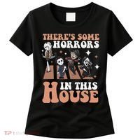 ThereS Some Horrors In This House Funny Horror Characters Women's T-Shirt thumb 0