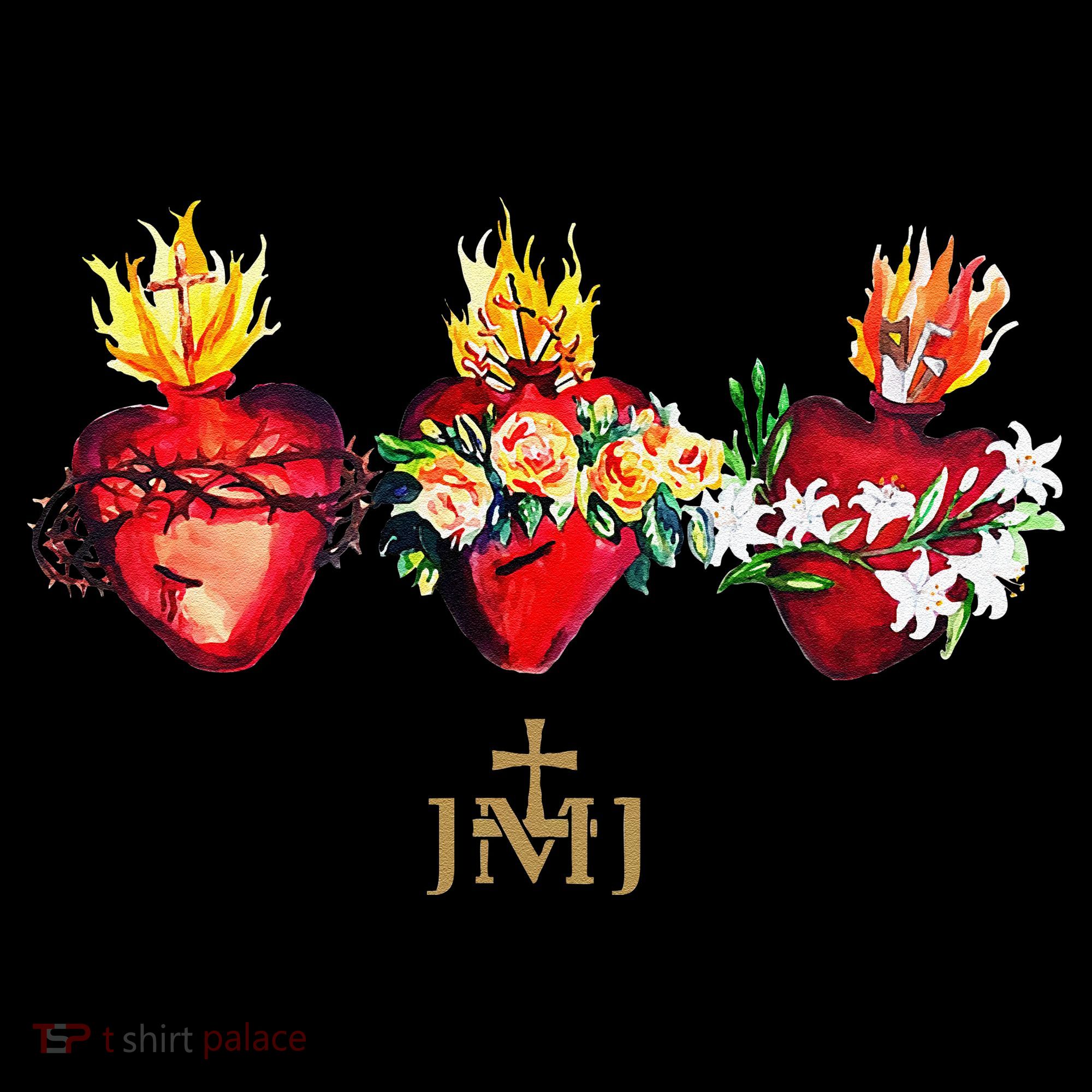 Three Sacred Hearts Of Jesus Mary Joseph Jmj Catholic Coffee Mug