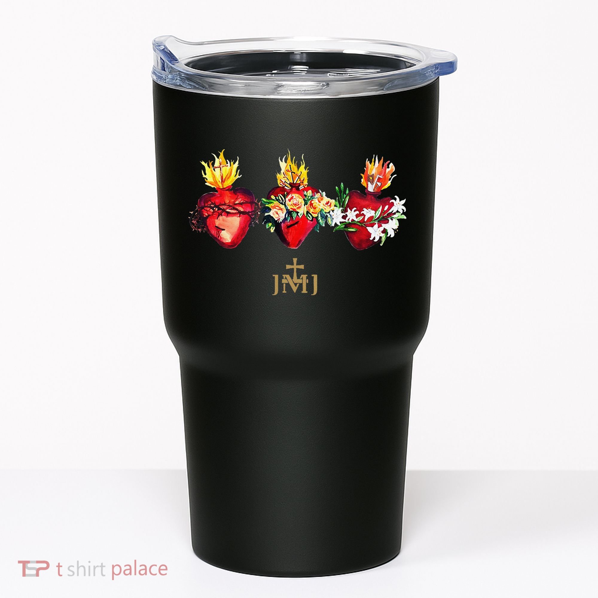 Three Sacred Hearts Of Jesus Mary Joseph Jmj Catholic Tumbler