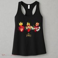 Three Sacred Hearts Of Jesus Mary Joseph Jmj Catholic Women's Tank Top thumb 3