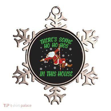 ThereS Some Ho Ho Hos In This House Santa Claus Pole Dance Gift Ornament