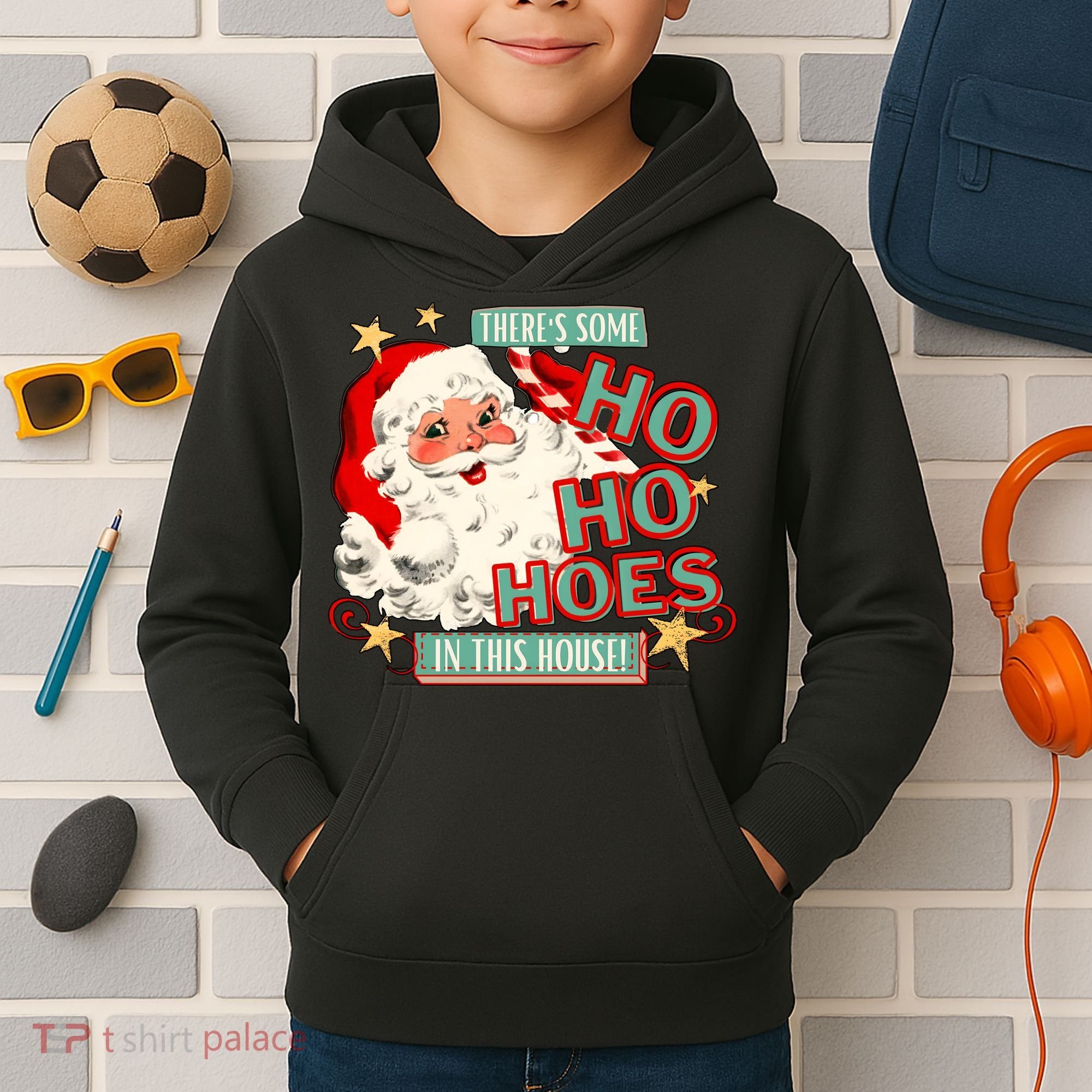 There's Some Ho Ho Hoes In This House Xmas Kids Hoodie