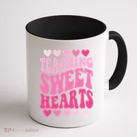 Teaching Sweet Hearts Cute Valentines Day Teacher Coffee Mug thumb 1