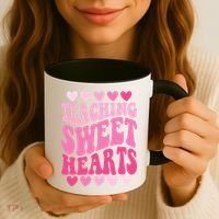 Teaching Sweet Hearts Cute Valentines Day Teacher Coffee Mug thumb 3