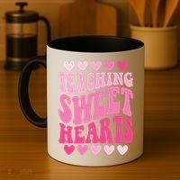 Teaching Sweet Hearts Cute Valentines Day Teacher Coffee Mug thumb 4