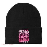 Teaching Sweet Hearts Cute Valentines Day Teacher Beanie thumb 0