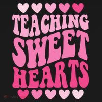 Teaching Sweet Hearts Cute Valentines Day Teacher Women's Hoodie thumb 2