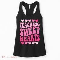 Teaching Sweet Hearts Cute Valentines Day Teacher Women's Tank Top thumb 0