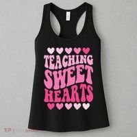 Teaching Sweet Hearts Cute Valentines Day Teacher Women's Tank Top thumb 3