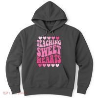 Teaching Sweet Hearts Cute Valentines Day Teacher Hoodie thumb 0
