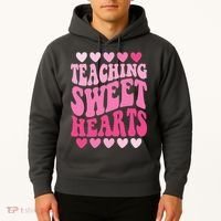 Teaching Sweet Hearts Cute Valentines Day Teacher Hoodie thumb 2