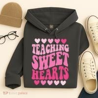 Teaching Sweet Hearts Cute Valentines Day Teacher Hoodie thumb 4