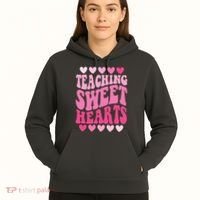 Teaching Sweet Hearts Cute Valentines Day Teacher Hoodie thumb 5