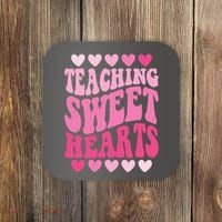 Teaching Sweet Hearts Cute Valentines Day Teacher Coaster thumb 0