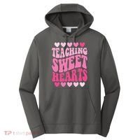 Teaching Sweet Hearts Cute Valentines Day Teacher Performance Fleece Hoodie thumb 0