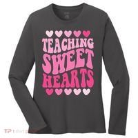 Teaching Sweet Hearts Cute Valentines Day Teacher Women's Long Sleeve Shirt thumb 0