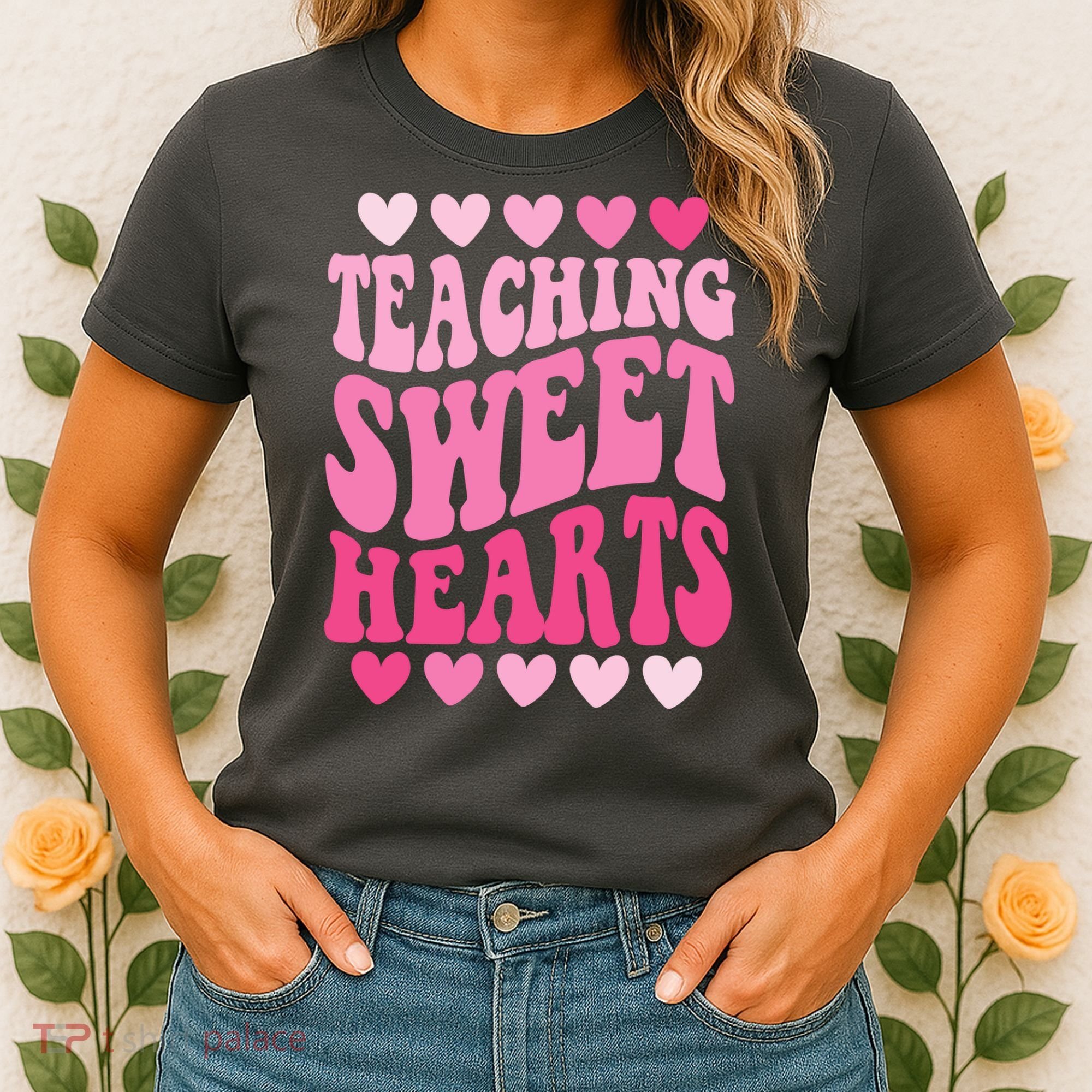 Teaching Sweet Hearts Cute Valentines Day Teacher Women's T-Shirt