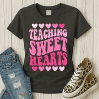 Teaching Sweet Hearts Cute Valentines Day Teacher Women's T-Shirt thumb 3