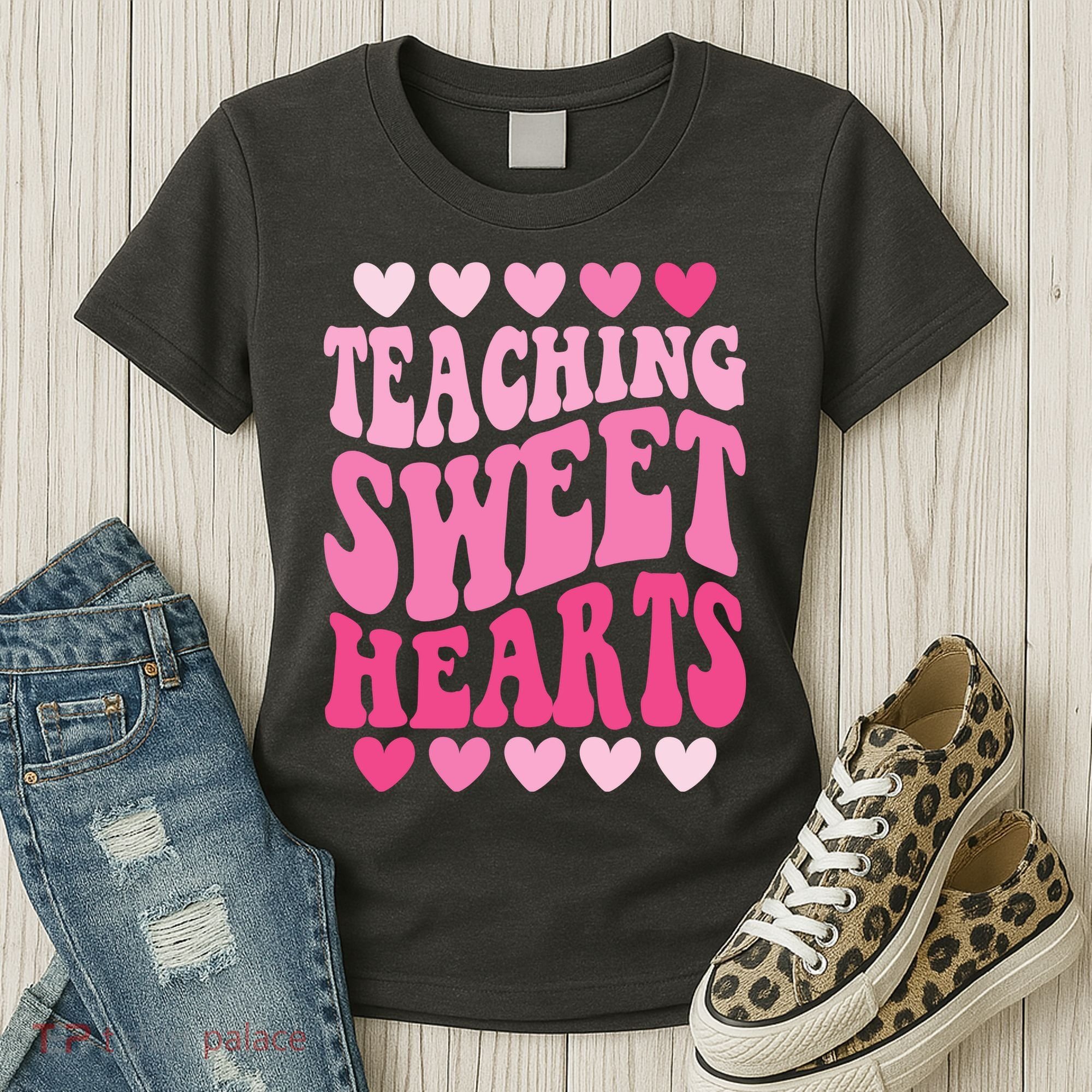 Teaching Sweet Hearts Cute Valentines Day Teacher Women's T-Shirt