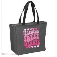 Teaching Sweet Hearts Cute Valentines Day Teacher Tote Bag thumb 2